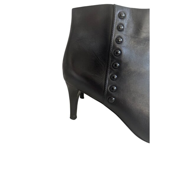 COACH Black Leather Buttoned Ankle Booties Boots Size 7 - Picture 2 of 7